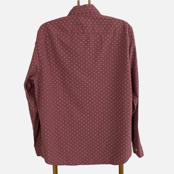 Abercrombie & Fitch Stretch Men's Button Down Shirt Size XXL Burgundy Print NWT - Picture 2 of 10